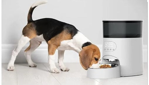 Automated 5L Pet Feeder - White and Grey