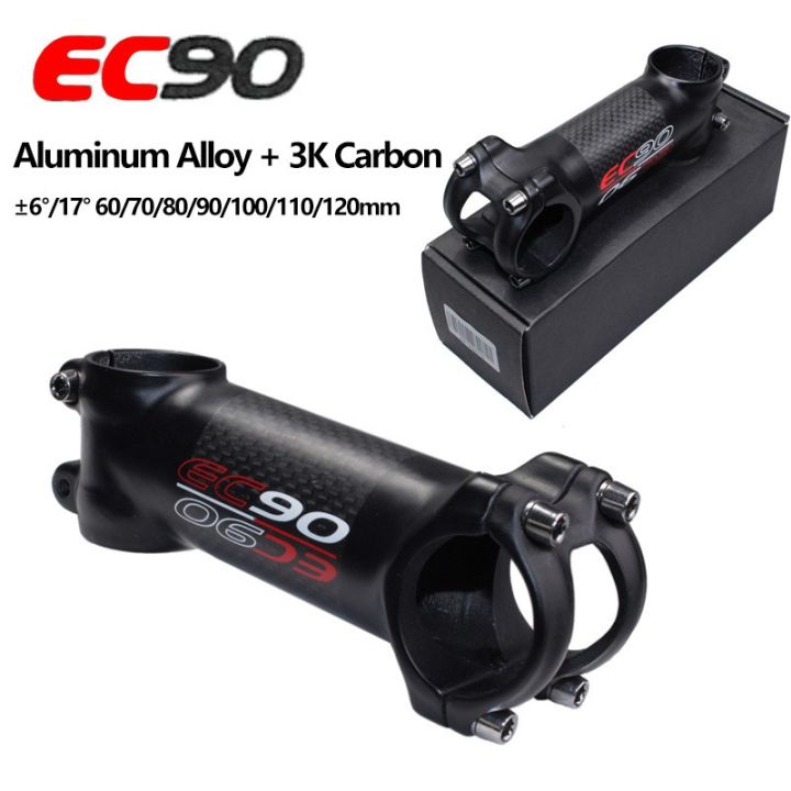 EC90 Bike Stem Carbon Aluminum Alloy 6°/17° 31.8mm for Road/Mountain Bicycle Stem 70mm