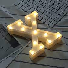 Alphabet LED Decor Sign X and W