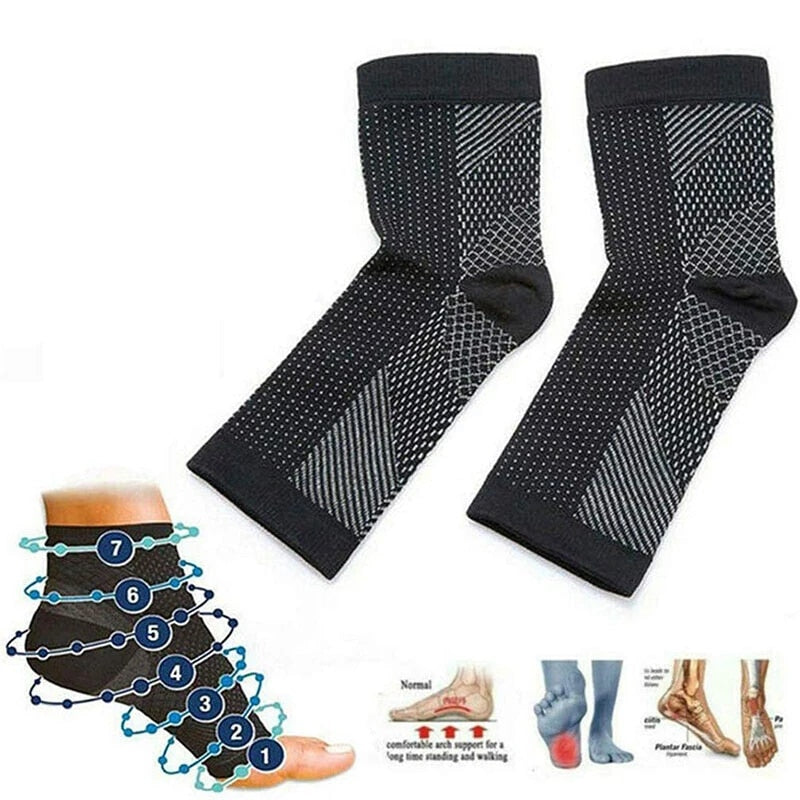 1 Pair Foot Sleeve Elastic Pain Relief Ankle Support