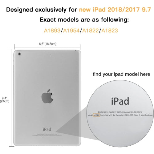MoKo Case Fit 2018/2017 iPad 9.7 6th/5th Generation