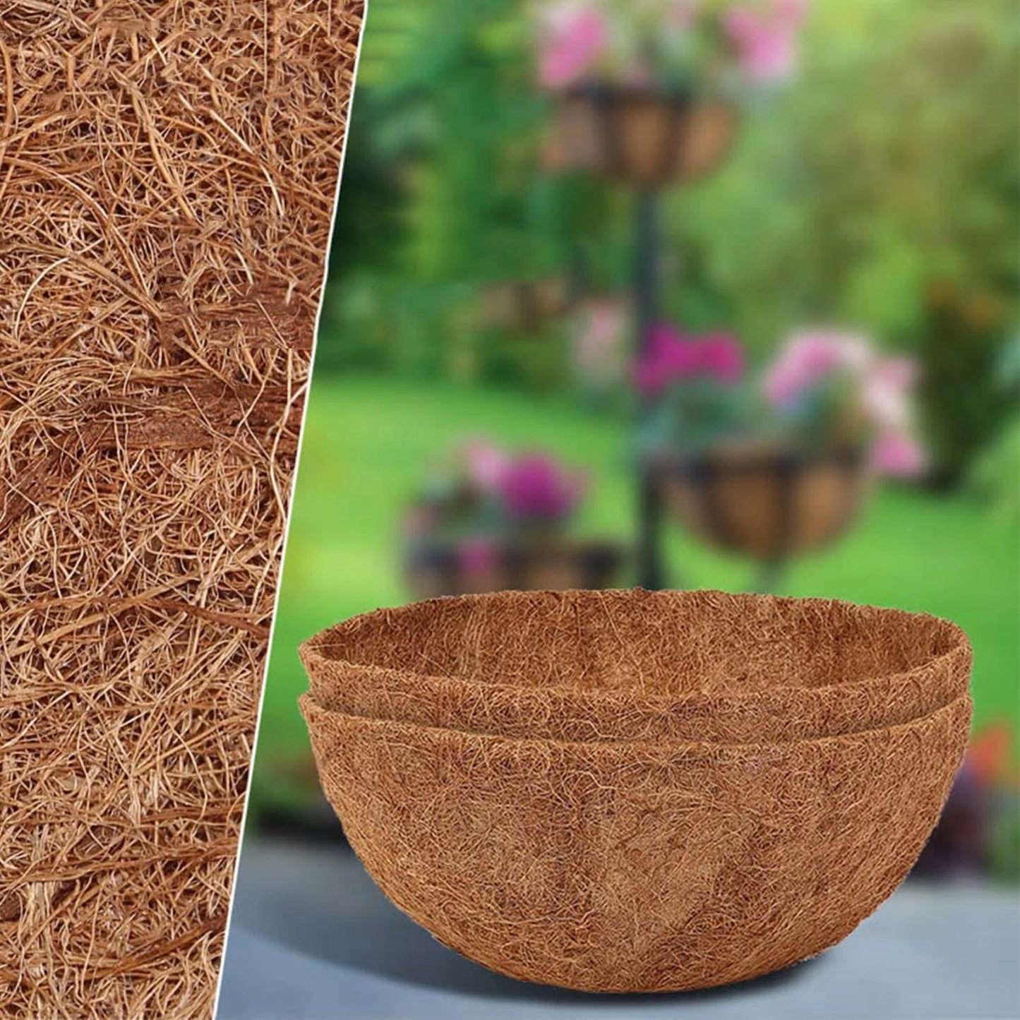 Set of 2 Coconut Placement Liners for Planter