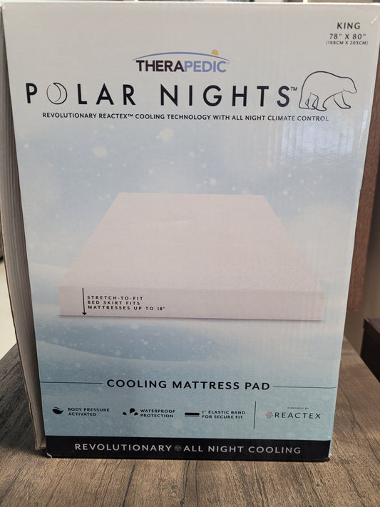 THERAPEDIC(R) POLAR NIGHTS; COOLING KING MATTRESS PAD