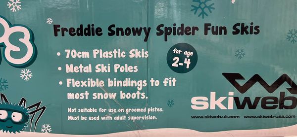 Kids Plastic Snow Skis & Poles