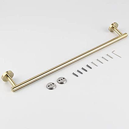 GERZ 24-Inch Bathroom Towel Bar Zirconium Gold