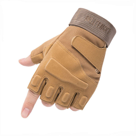 Golovejoy Men's Outdoor Military Hard Knuckle Tactical Gloves, S