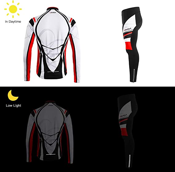 Lixada Men's Cycling Jersey Suit Winter Thermal Fleece, US size M