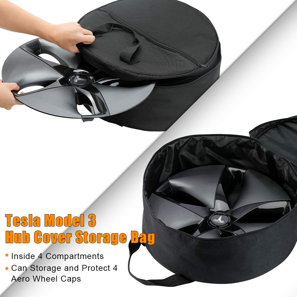 For Tesla Model 3 Aero Wheel Cover, Storage Bag Waterproof