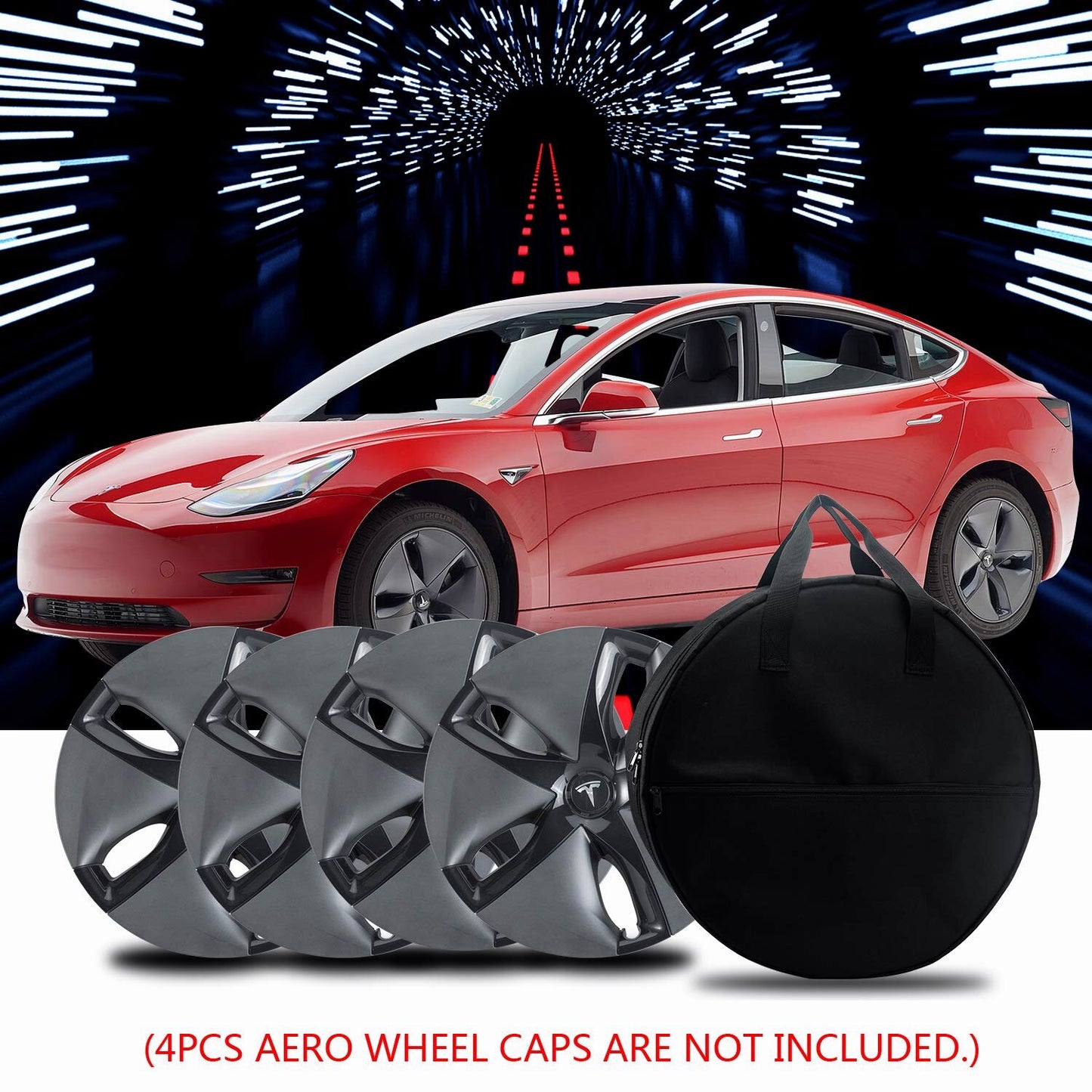 For Tesla Model 3 Aero Wheel Cover, Storage Bag Waterproof