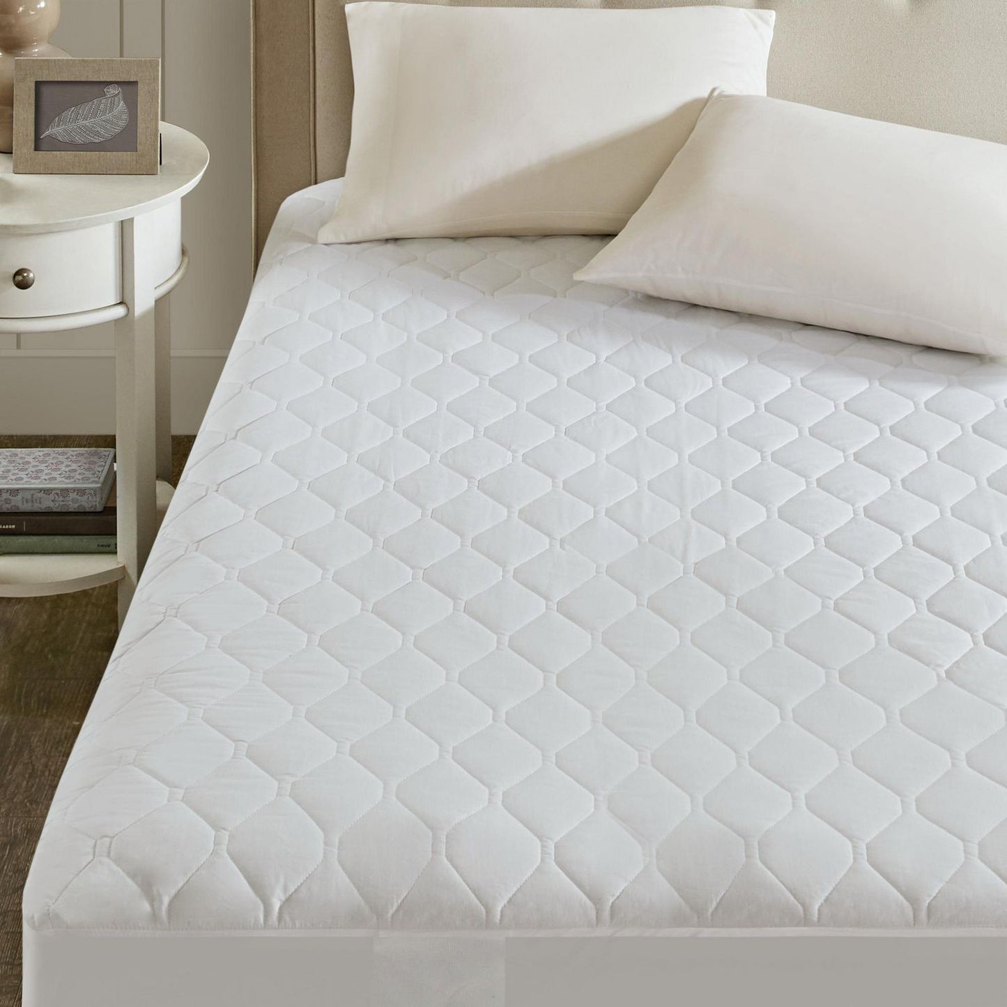 Beautyrest Cotton Blend Heated Full Mattress Pad in White