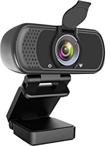 Webcam with Microphone, 1080P HD Webcam with Privacy Cover