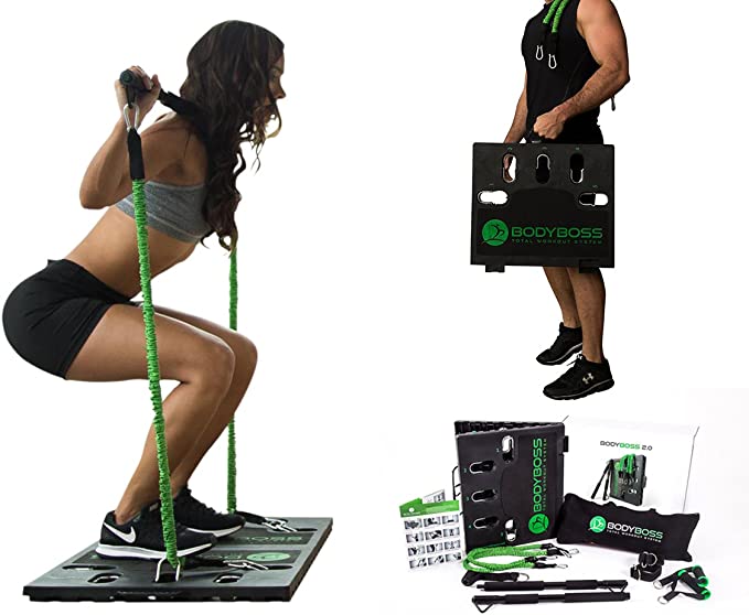 BodyBoss 2.0 - Full Portable Home Gym Workout Package + Resistance Bands