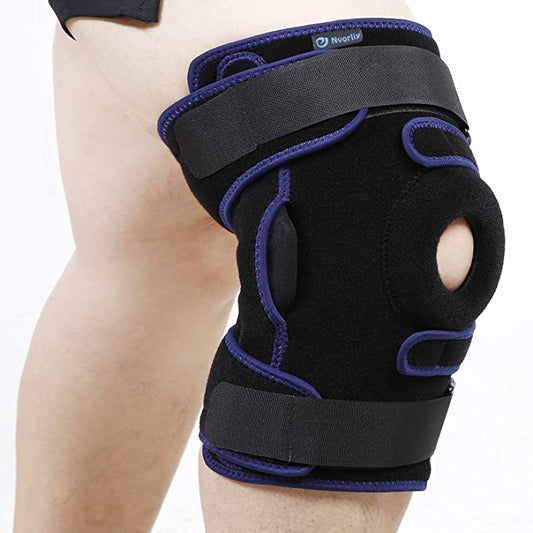 Nvorliy Plus Size Hinged Knee Brace Dual Strap Patellar Stabilization Design & High-Level Support for Arthritis