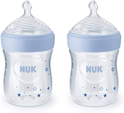 NUK Simply Natural Bottle, 5OZ, 2 Pack - Blue