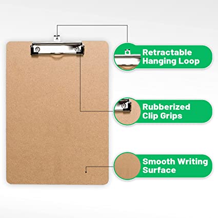 Clipboards (Set of 4) by Office Solutions Direct! ECO Friendly Hardboar