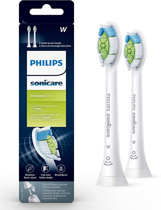 Philips Sonicare DiamondClean Replacement Brush Heads, White, 2 Pack, HX6062/92