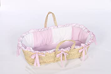 BabyDoll Gingham Eyelet Moses Basket