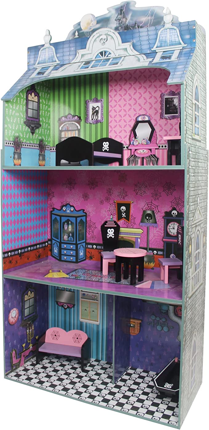 Teamson Kids - Dreamland 12in Doll House - Purple/Black