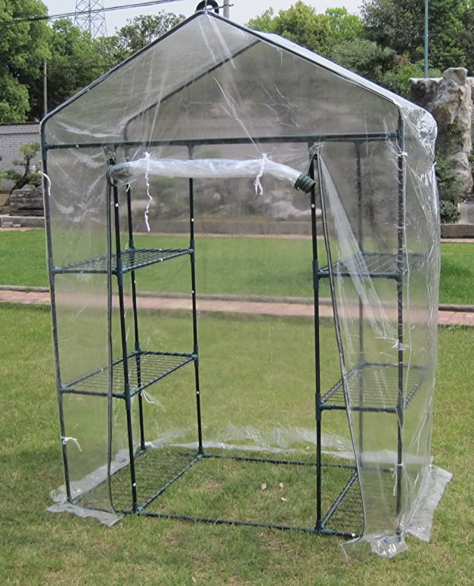 Unbranded 3-Tier Garden Greenhouse 6 Shelf PVC Flower Cover Portable Walk-In Plants House