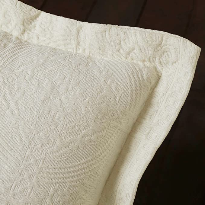Superior 100% Cotton Medallion Bedspread with Shams - Full, Linen