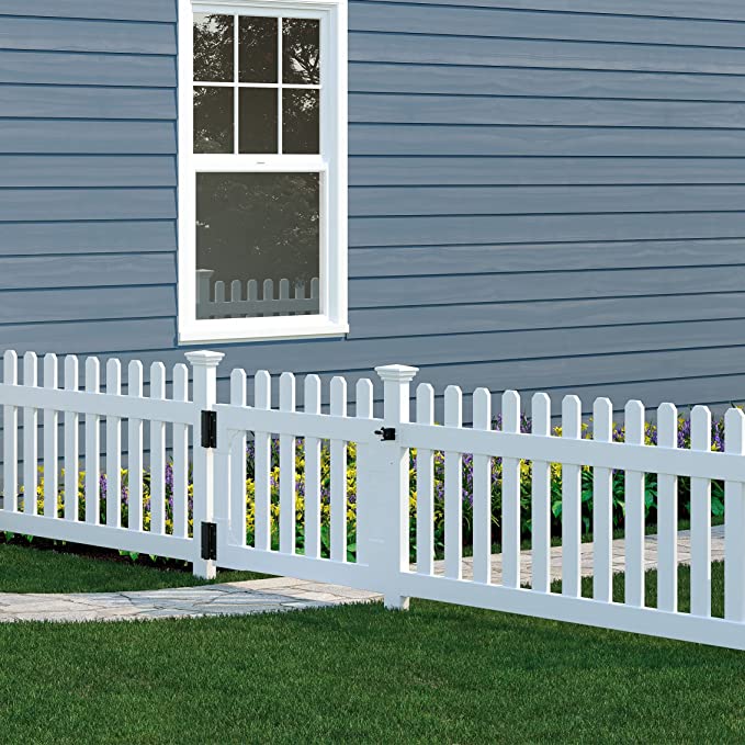 Zippity Newport Vinyl Picket Fence Gate 36 Inches Flat Picket