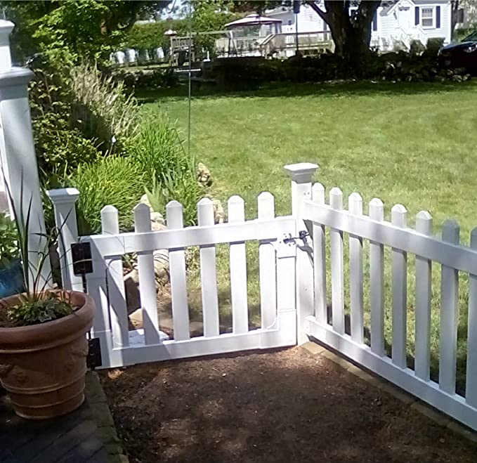 Zippity Newport Vinyl Picket Fence Gate 36 Inches Flat Picket