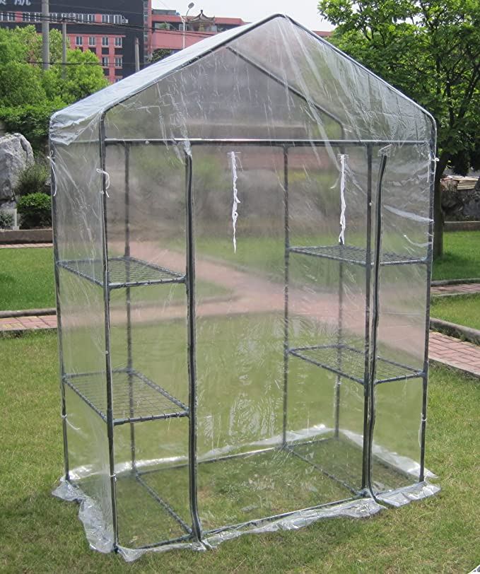 Unbranded 3-Tier Garden Greenhouse 6 Shelf PVC Flower Cover Portable Walk-In Plants House