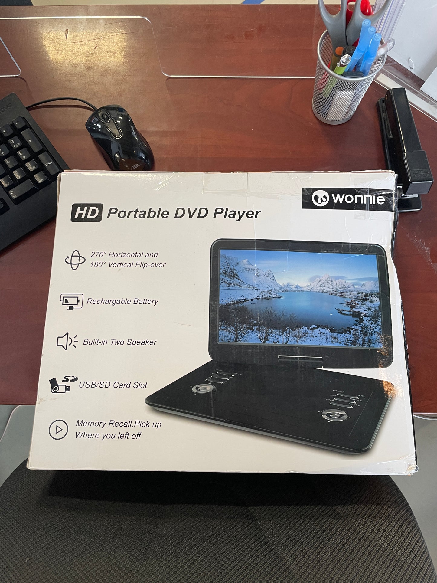 Brand New Portable DVD Player (missing power cord but has car outlet)
