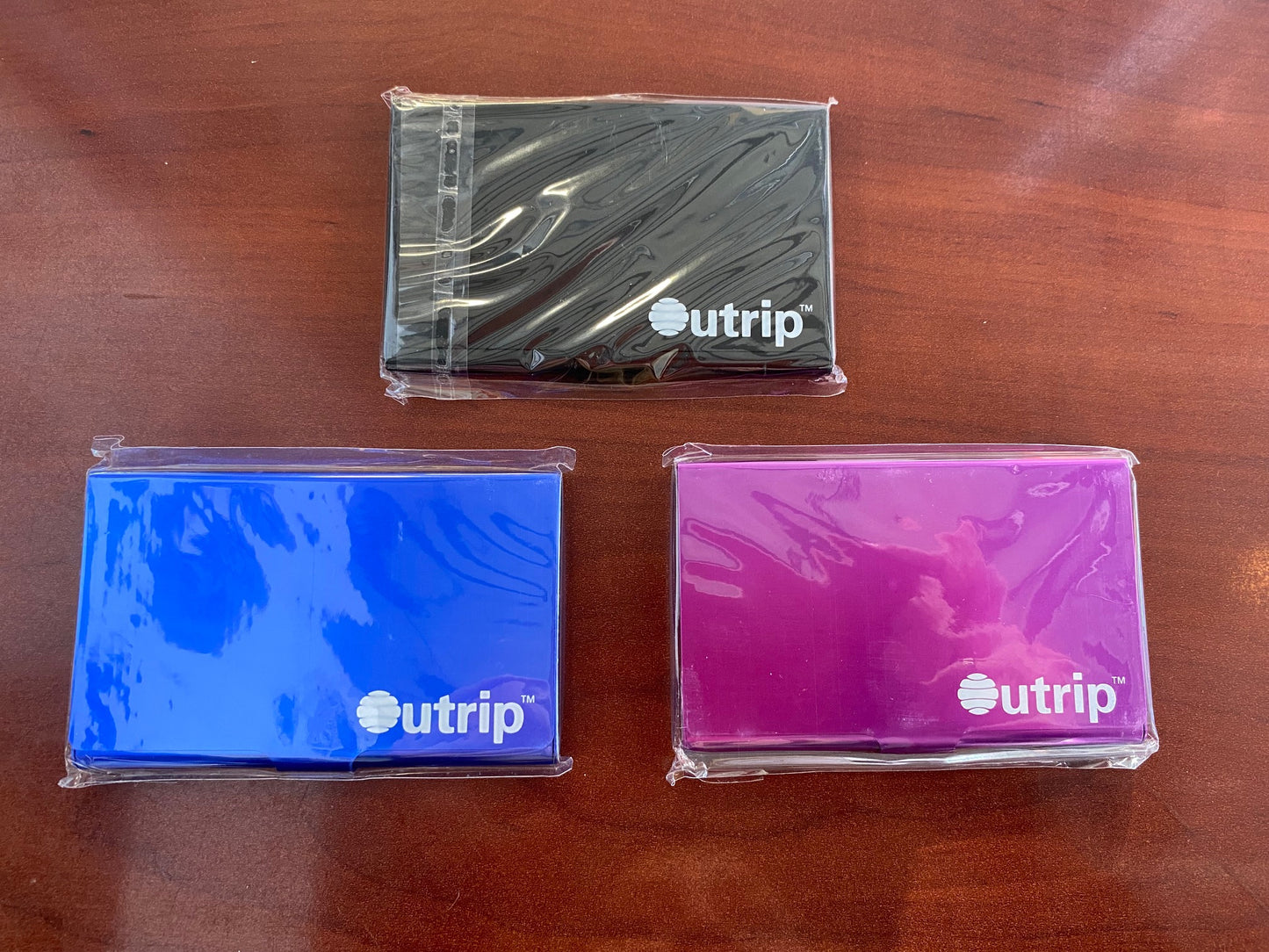 Outrip Business Card Holder Business Card Case Stainless Steel - 3 Pack