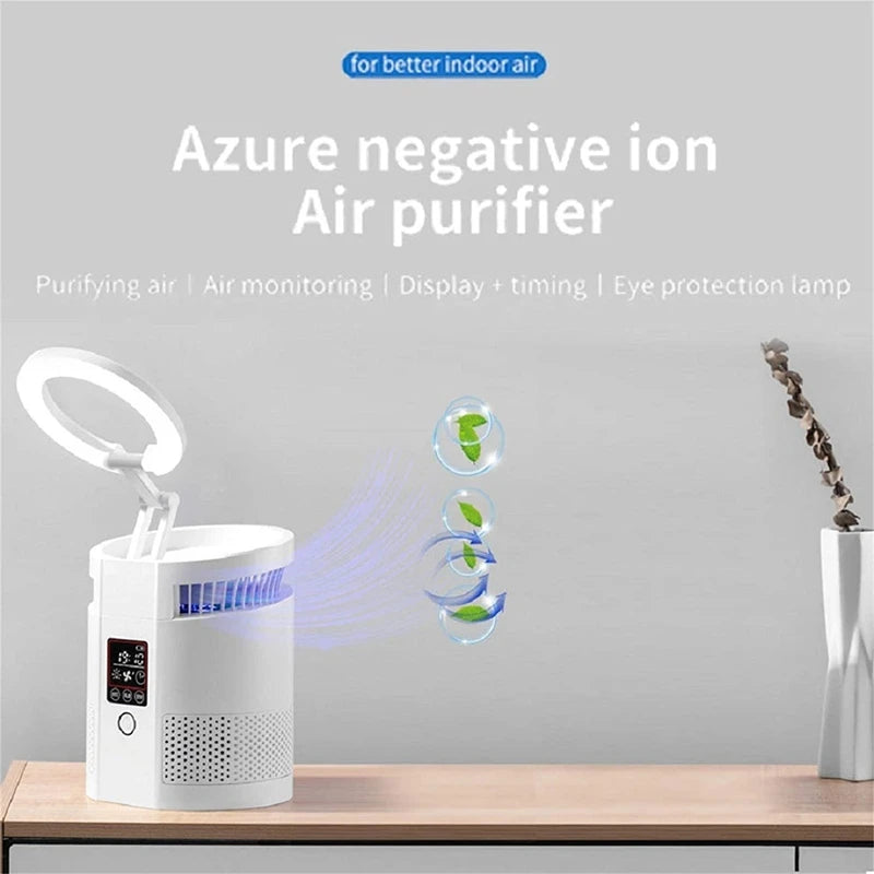 Multifunctional Negative Ion Air Purifier Night Light ,for Allergies Pets Smokers Smoke and Pollen Cleaner for Bedroom