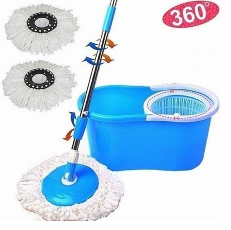 Honganda Clean Twist Spin 360 Magic Mop System with Bucket and Microfibers Round Head Mop Purple