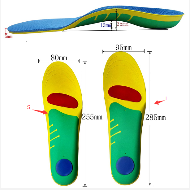 Arzil Plantar Fasciitis Insoles, Arch Support Foam Shoes Inserts