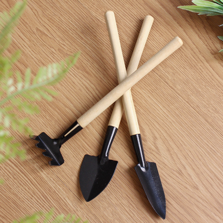 3pcs Mini Garden Tool Set Rake + Shovels