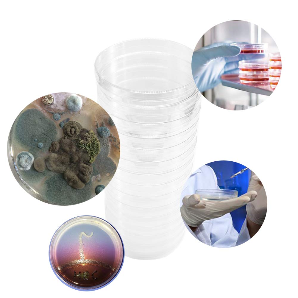 99 Science lab Science lab New Plastic Petri Dish Sterile Dishes with Lid, 100 Mm and 60 Mm,