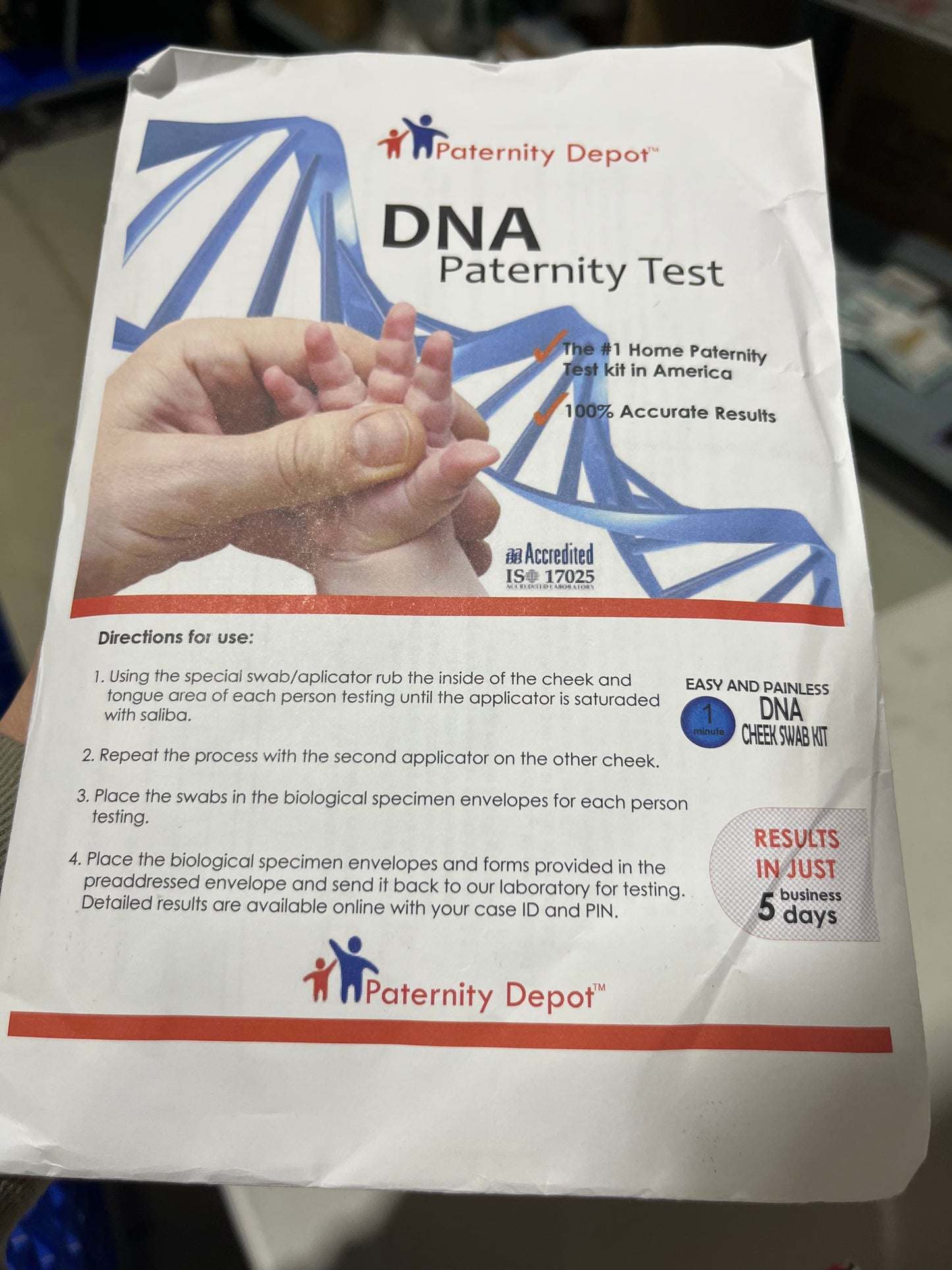 Paternity Depot - Paternity Test kit with ALL lab fees included
