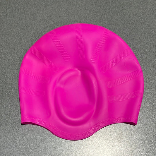 Actorstion Waterproof Silicone Swim Cap For Long Hair, Pink