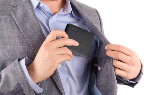 Bestkee Men's Slim Bifold Wallet - RFID Blocking Genuine Leather Wallet