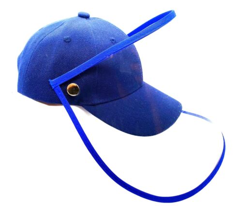 Baseball Cap Kids with Face Shield, Blue