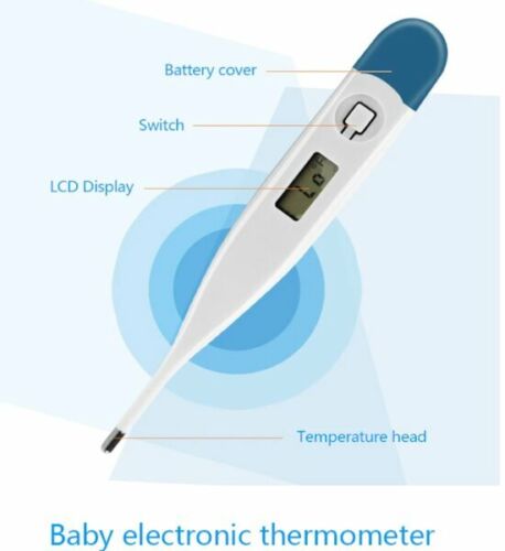 Anself Accurate LCD Quick-Read Hygienic Digital Thermometer for Home Babies Children Adults - Break-resistant